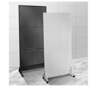 ZYJIX 50x40x120cm Piso de pie Pegboard Display Stand with 20 Hooks & Lockable Casters, Heavy Duty Metal Organizer Rack for Retail Boutique Craft Show Garage Kitge Storage, White