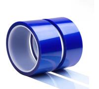 Zykra 2 Rollos Cinta Adhesiva Resistente al Calor, 50 mm x 33 m Cinta Térmica Azul Sin Residuos, Cinta Alta Temperatura, para Sublimación, Transferencia de Calor, Soldar, Pintura, Placas de Circuito