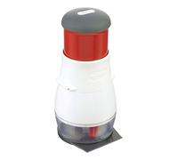 Zyliss E10402 Zick Zick 2 Picadora de Alimentos, Plástico/Acero inoxidable, Blanco/Rojo, Cortador de Verduras de Cocina Manual Sin Electricidad, Apto Para Lavavajillas