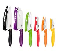 Zyliss E920144 Juego de Cuchillos de 6 Piezas, Múltiples Tamaños, Acero Inoxidable, Multicolor/Blanco, Cuchillos de Cocina Multiusos, Apto Para Lavavajillas