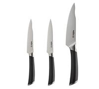 Zyliss E920278 Comfort Pro Juego de Cuchillos de 3 Piezas, Múltiples Tamaños, Acero Inoxidable Alemán, Mango Negro, Set de Cuchillos de Cocina Profesional, Apto Para Lavavajillas