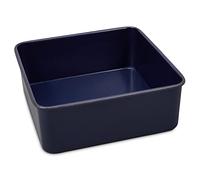 Zyliss E980201 Molde Tarta Antiadherente Cuadrado con Base Desmontable, 20cm, Acero Al Carbono, Azul Oscuro, Molde de Horno para Tartas y Pasteles Duradero, Apto Para Lavavajillas
