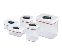 Zyliss E981061 Twist & Seal Recipiente de Almacenamiento, Juego de 5 Piezas, Plástico, Transparente, Conjunto de Contenedores Herméticos Apilables, Apto Para Lavavajillas, 5 Años de Garantía