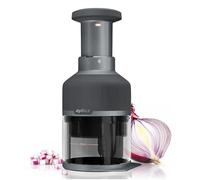 Zyliss Zick Zick 3 - Picadora Manual, Cuchilla Ultraafilada Giratoria de Acero Inoxidable, Picadora de Verduras, Cebollas, Fruttas, Ajo, Hierbas y Más, Corta Verduras Manual, Trituradora de Alimentos