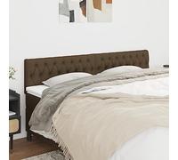 zylophax Cabecero Tela marrón Oscuro tapizado 200x7x78/88 cm con Estructura Madera Maciza Soporte Ajustable para Dormitorio Matrimonio Juvenil Doble Moderno decoración Pared