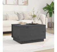 zylophax Mesa de Centro Auxiliar de Madera Maciza de Pino Gris 60x50x35 cm con Tablero elevable y Amplio almacenaje para salón Comedor Sala de Estar sofá café