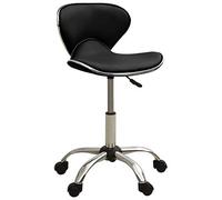 zylophax Silla de Oficina de Cuero sintético Negra con Asiento Ajustable y Respaldo ergonómico Giratorio con Ruedas para Escritorio despacho Estudio Gaming teletrabajo Postura Espalda