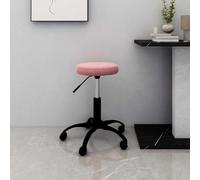 zylophax Silla de Oficina giratoria de Terciopelo Rosa con Ruedas 360 Grados, Respaldo Acolchado y Mecanismo elevable para Escritorio, despacho, Estudio y teletrabajo ergonómico