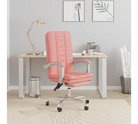 zylophax Silla de Oficina reclinable giratoria Rosa con Respaldo Ajustable y reposabrazos Acolchados, Estructura metálica Estable, Asiento ergonómico para Escritorio y teletrabajo Confortable