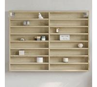 zylophax Vitrina de Madera de ingeniería Roble Sonoma 100x8,5x75 cm, estantería Flotante con balda para salón, Dormitorio, Oficina, Soporte para Libros, Plantas y Juguetes, Mueble Organizador Modular