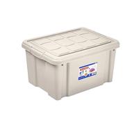 ZYLX SHOPPING - Caja de Almacenaje de Plástico 16 L con Tapa | Organizador Multiuso 30×40×21 cm para Hogar, Armario y Trastero