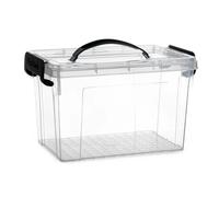 ZYLX SHOPPING - Cajas de Almacenaje Plástico con Tapa y Asa 5,7L / 8,5L / 12,6L Transparentes
