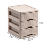 ZYLX SHOPPING - Cajonera Plástica con 3 Cajones, 17×13,5 cm, Pack 2 Unidades, Disponible en 6 Colores Diferentes
