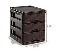 ZYLX SHOPPING - Cajonera Plástica con 3 Cajones, 17×13,5 cm, Pack 2 Unidades, Disponible en 6 Colores Diferentes