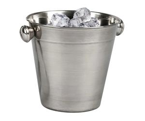 ZYLX SHOPPING - Cubitera de Acero Inoxidable Ø14×13,5 cm | Cubo de Hielo con Asas Laterales | Enfriador de Bebidas Elegante