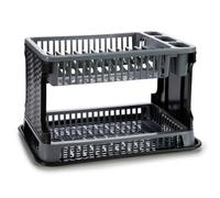 Kinvara Escurridor de platos 2 niveles – Soporte para cubiertos, ahorro de espacio, diseño resistente