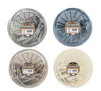 ZYLX SHOPPING - Juego de 24 Pinzas de Ropa de Plástico con Cesta Colgante Plegable - 4 Colores Disponibles, Ø19.5 cm