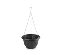 ZYLX SHOPPING - Maceta Colgante Roma 25cm con Cadena - 3 Colores Disponibles (Blanco, Marrón, Antracita) Anthracite