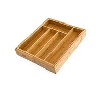 ZYLX SHOPPING - Organizador de Cubiertos Extensible Quttin | Bandeja de Bambú Ajustable para Cajones 46x43x5 cm