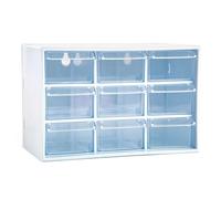 ZYLX SHOPPING - Organizador Multiusos de 9 Cajones | 6 Colores Disponibles | Plástico Resistente y Montable | Ideal para Taller, Oficina u Hogar