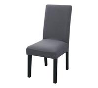 ZYLX SHOPPING - Pack 2/4 Fundas de Silla Elástica 100% Poliéster, Ajustable y Lavable, 6 Colores: Azul, Negro, Rojo, Gris, Beige y Café Claro Beige