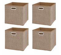 ZYLX SHOPPING - Pack 4 Cubos Organizadores TNT 31×31×31 cm | Plegables con Asa Metálica | Disponible en 5 colores