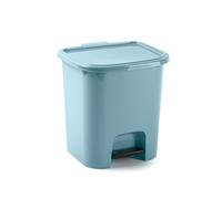 ZYLX SHOPPING - Papelera Pequeña con Pedal 7,5 L en 9 Colores | 24×22×25,5 cm | Cubo de Basura Plástico con Tapa Blue