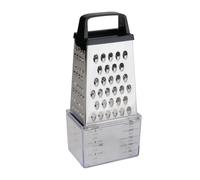 ZYLX SHOPPING - Rallador de Acero Inoxidable con Recipiente Medidor | 4 Caras para Rallar y Cortar | Cocina Práctica