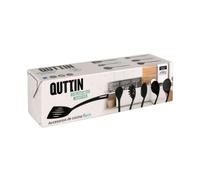 ZYLX SHOPPING - Set 6 utensilios de cocina Quttin de nylon negro resistentes al calor y aptos antiadherentes
