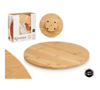 Zylx shopping - Tabla Giratoria de Bambú para Cocina Ø 30cm / 35cm, Bandeja de Servir Rotatoria 360° Natural Lazy Susan para Mesa y Encimera