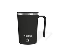 ZYLX SHOPPING - Travel Mug 400 ml ThermoSport con Mezclador Automático Recargable, Taza Térmica para Café y Té Black