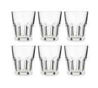 ZYLX SHOPPING - Vasos de Vidrio Transparentes Vivalto| Pack 6 Unidades 300ml (8.5×9.5 cm) / 360ml (8.5×12 cm) | Resistentes y Elegantes