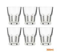 ZYLX SHOPPING - Vasos de Vidrio Transparentes Vivalto| Pack 6 Unidades 300ml (8.5×9.5 cm) / 360ml (8.5×12 cm) | Resistentes y Elegantes