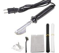 zymay Soldadura para reparación Parachoques, Kit Soldador con espátula Soldadura, Varillas Blancas y Negras y Cepillo Alambre para Reparar automóviles, Kayak, canoas, Tanques
