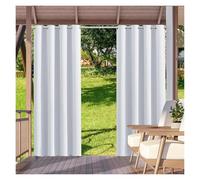 Zymjzbetic Cortina para pérgola 2 Cortinas for Exteriores, Impermeables, for jardín, Opacas, for Patio, Porche, pérgola, cabaña, Piscina(White,W52xH94in-132x238cm)