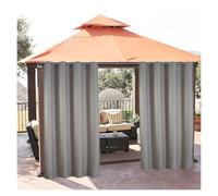 Zymjzbetic Cortina para pérgola 2 Cortinas for Exteriores, Impermeables, for jardín, Opacas, for Patio, Porche, pérgola, cabaña, Piscina(Light Gray B,W52xH108in-132x275cm)