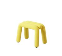 Zymjzbetic Taburete de Maquillaje Maquillaje Vanity Taburete Tocador | Porche Cambiador de zapatos Dormitorio Sala de estar Taburetes de ocio con forma de tira irregular(Yellow)