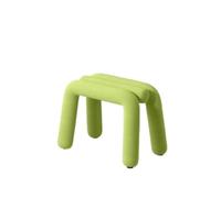 Zymjzbetic Taburete de Maquillaje Maquillaje Vanity Taburete Tocador | Porche Cambiador de zapatos Dormitorio Sala de estar Taburetes de ocio con forma de tira irregular(Light green)