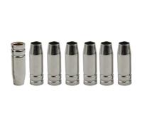ZYNCUE 7 copas cónicas para boquilla de gas para soldadura MIG MAG para soplete de soldadura 15AK, color plateado