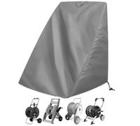 ZYNCUE Cubierta para carrete de manguera de jardín Oxford 210D, impermeable, a prueba de polvo, con cordón, almacenamiento al aire libre, 66 x 63 x 88 cm, color gris
