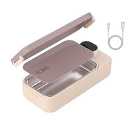 ZYNCUE Lonchera aislada con calefacción de 900 ml con batería de 7200 mAh, 304 para calentador eléctrico de alimentos de acero inoxidable, control de temperatura portátil, oficina, trabajo, escuela