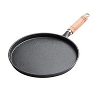 ZYNCUE Sartén de hierro fundido de 26 cm de grosor, no freír, para hacer tortas, crepes, sartén, huevos fritos, cacerola, utensilios de cocina, almohadillas de repuesto para fregona, cepillo lateral