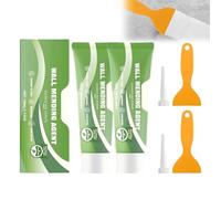 Zynewa Kit de reparación de pared de 2 piezas con rascador para reparar agujeros, descascarillado, grietas y agujeros de clavos, repara daños en la pared de manera efectiva, ideal para uso doméstico