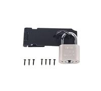 ZZHYTANG Pestillo de Cerrojo de Puerta con candado Robusto Acero Inoxidable 2 mm de Espesor Pasador de candado Puerta de Seguridad Pestillo de Bloqueo de Corchete para Puerta(B,5 in)