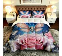 ZZXHG Edredón King Size 3D Gato Naranja Sustituto Plumas para Adultos-A215
