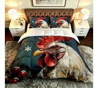 ZZXHG Edredón King Size 3D Lobo Animal Sustituto Plumas para Adultos-A359