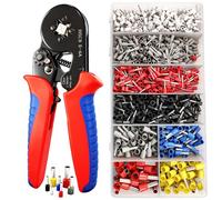 ZZXLOPEZ Crimpadora 0,25-10mm², Set Alicates Terminales Electricos, Juego de Alicates Crimpadores con 1800 Terminales de Cable, Herramienta de Crimpado, Ferramentas Cables Eléctricos para Punteras